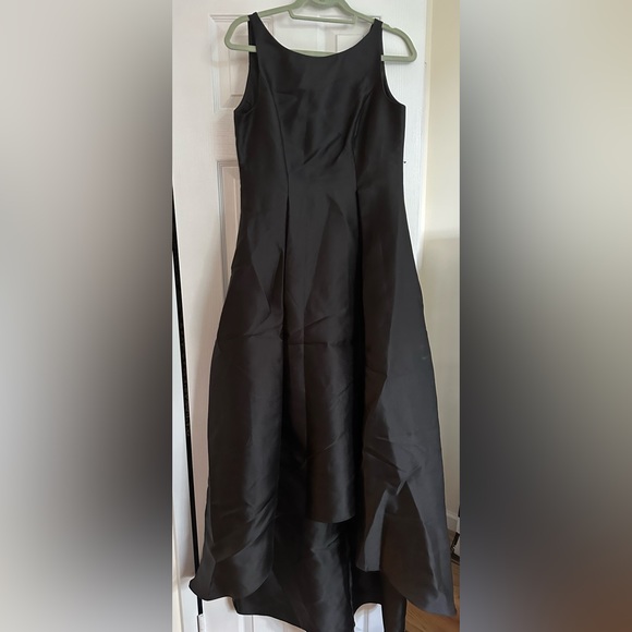 High Low Ball Gown- Black (Satin) - Picture 2 of 5